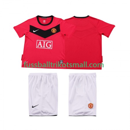 Fußballtrikots Manchester United 2009 2010 Retro Kinder Kurzarm Heimtrikotsatz kaufen